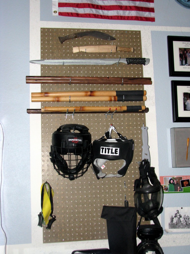Weapons and protective gear